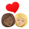 Kiss- Woman- Woman- Medium-Dark Skin Tone- Medium-Light Skin Tone emoji on Emojione